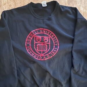 VTG Black Cornell University Crewneck Sweatshirt XXL